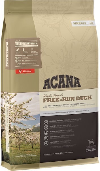 Acana Singles free run duck kaczka z wolnego wybiegu dla dorosłych psów 11,4kg
