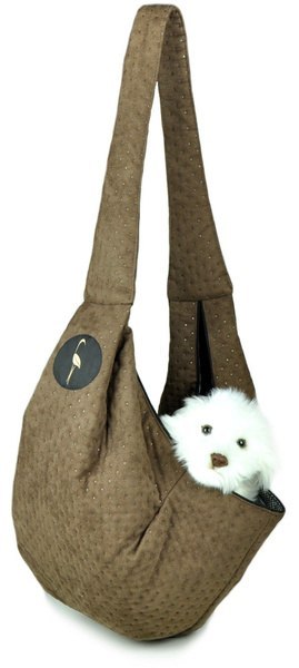 Lauren Design nosidło SARA dla psa i kota brązowy pikowany