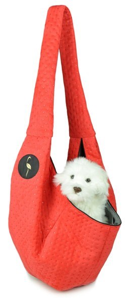 Lauren Design nosidło SARA dla psa i kota czerwony pikowany