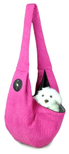 Lauren Design nosidło SARA dla psa i kota różowy pikowany