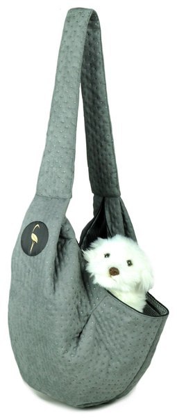 Lauren Design nosidło SARA dla psa i kota szary pikowany
