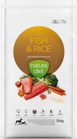 Natura Diet fish rice łosoś z ryżem dla dorosłych psów wszystkich ras WYPRZEDAŻ 3kg