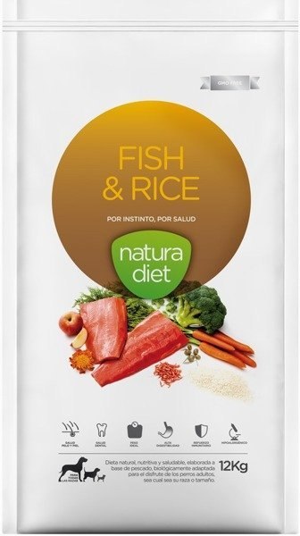 Natura Diet fish rice łosoś z ryżem dla dorosłych psów wszystkich ras 3kg