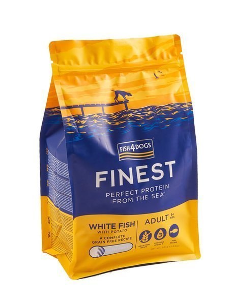 Fish4Dogs finest white fih adult z białej ryby oceanicznej dla dorosłych psów dużych ras 1,5 kg