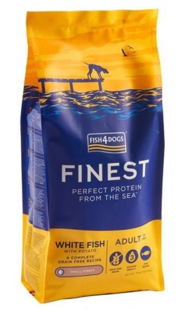 Fish4Dogs Finest dla dorosłych psów małych ras z białej ryby oceanicznej 6kg