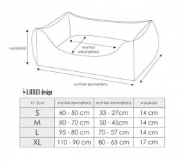 Lauren Design legowisko CEZAR OUTDOOR kanapa beżowa 110x90cm