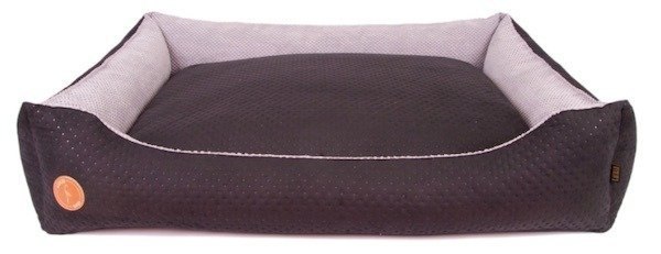 Lauren Design legowisko CEZAR kanapa czarna pikowana 110x90cm