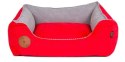 Lauren Design legowisko CEZAR kanapa czerwona pikowana 60x50cm