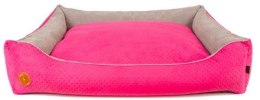 Lauren Design legowisko CEZAR kanapa różowa pikowana 110x90cm