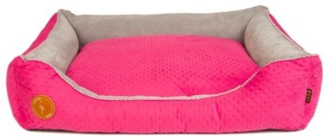 Lauren Design legowisko CEZAR kanapa różowa pikowana 80x70cm
