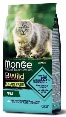 Monge BWild GF cat adult dorsz 1,5kg