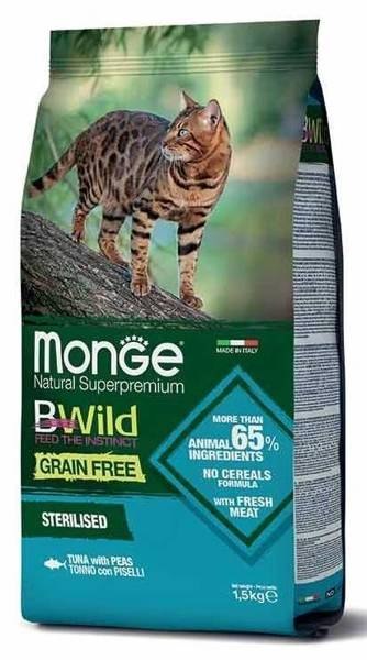Monge BWild GF sterilised cat adult tuńczyk 1,5kg