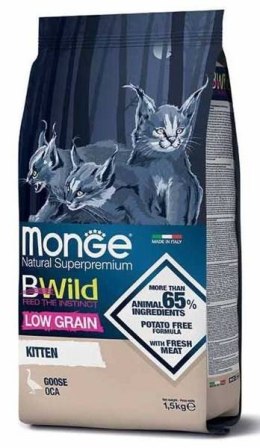 Monge BWild cat kitten gęś 1,5kg