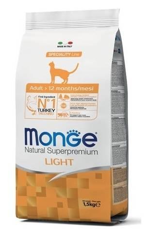 Monge cat adult light indyk 1,5kg