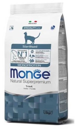 Monge cat monoprotein sterilised pstrąg 1,5kg