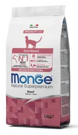 Monge cat monoprotein sterilised wołowina 1,5kg