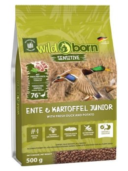 Wildborn sensitive junior ente & kartoffel junior kaczka z ziemniakami dla szczeniąt wszystkich ras 500g