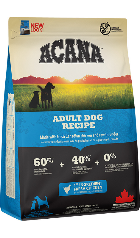 Acana adult dog recipe z kurczakiem dla dorosłych psów wszystkich ras 2kg