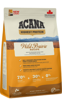 Acana highest protein wild prairie recipe z kurczakiem i indykiem 2kg