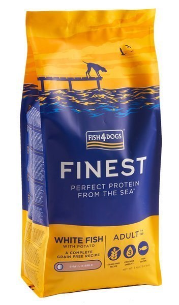 Fish4Dogs Finest dla dorosłych psów małych ras z białej ryby oceanicznej 6+6kg