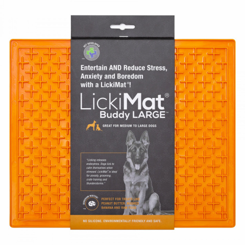 LickiMat Buddy mata dla psa pomarańczowa L