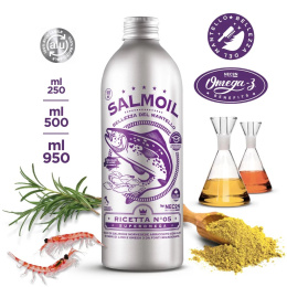 Salmoil receptura nr 5 - coat beauty olej z łososia z krylem wspierający zdrowie skóry i sierści 250ml