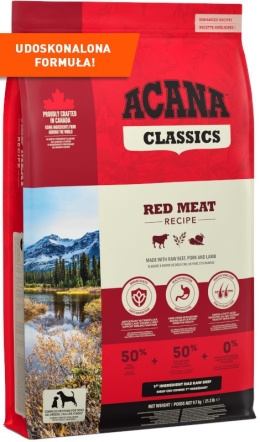 Acana classics red meat z mięsa wołowego dla dorosłych psów 9,7 kg