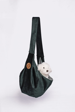 Lauren Design nosidło SARA dla psa i kota butelkowa zieleń
