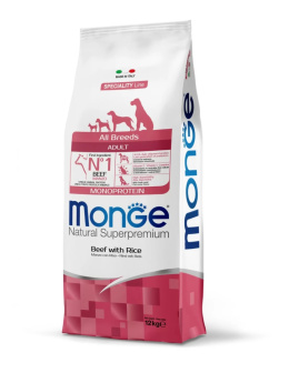 Monge adult monoprotein wołowina z ryżem 12kg