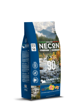 NECON Natural Wellness mini adult salmon & rice - karma dla dorosłych psów małych ras z łososiem, wieprzowiną i ryżem 10 kg