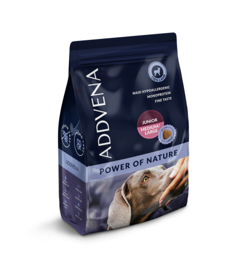 Addvena Power of Nature junior medium large jagnięcina ziemniaki 2,5 kg